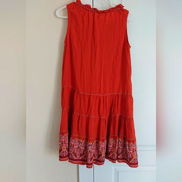 Max Studio orange Embroidered Notched Neck Tank Dress - Picture 3 of 14
